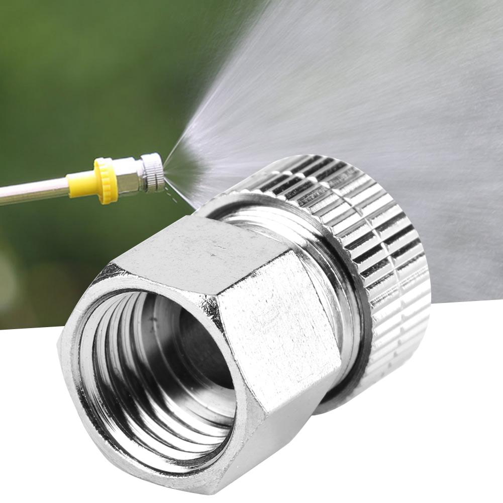 G1/4 Copper Chromeplated Single Sprayer Head Spray Misting Nozzle for Farmland Fruit TreeStraight