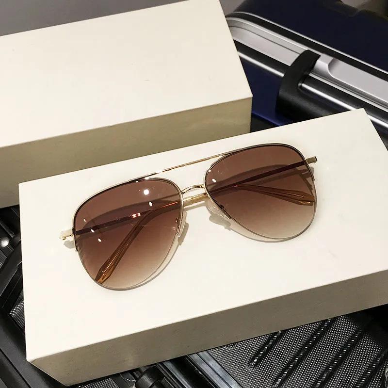 High quality Sunglasses Women Color gradient sunglasses Vintage Sun Glasses  Outdoor Fashion Large round sunglasses Male Female