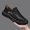 Plus Size Men's Ultra-fiber Hand-stitched Casual Shoes: Trendy Low-top Style (Sizes 45-48)