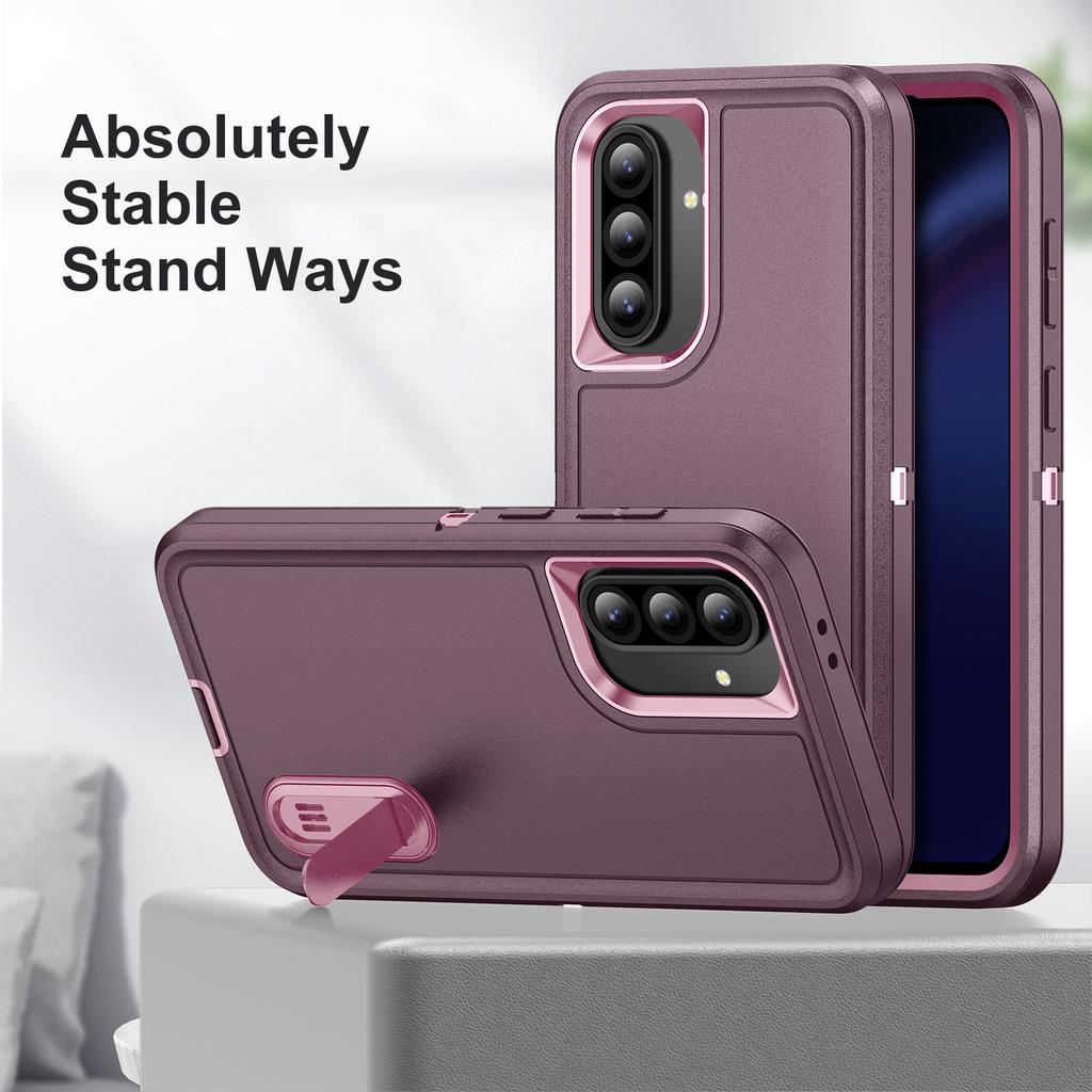 New Samsung A56 Full Surround Frosted Anti Drop Dustproof Bracket Phone Case Skin Friendly Heat Dissipation Protective Cover