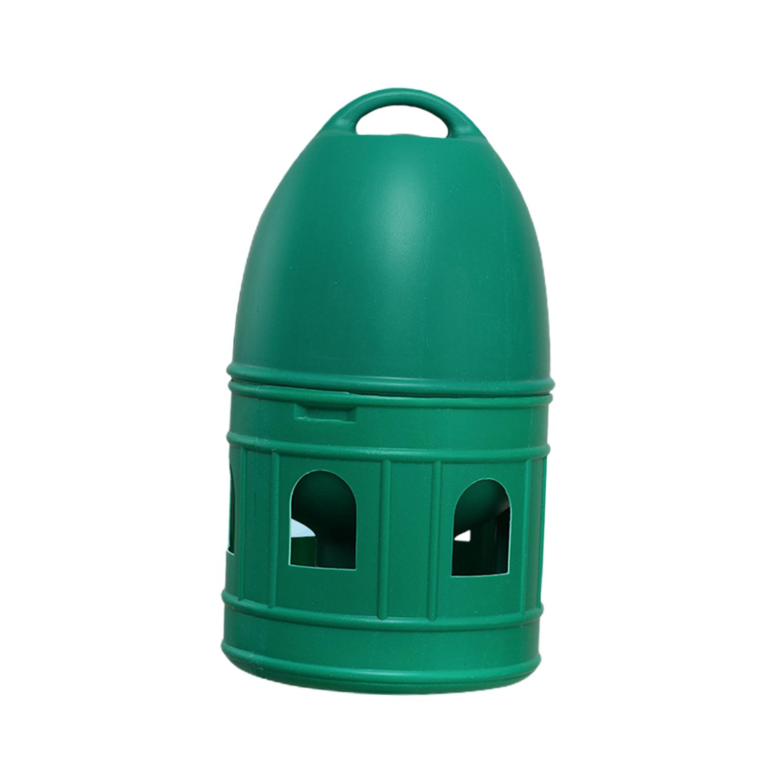 

10L Portable Bird Water Dispenser Detachable Hanging Handle Feeder Pot for Pigeon Quail Chicken Parakeet Cage зелёный