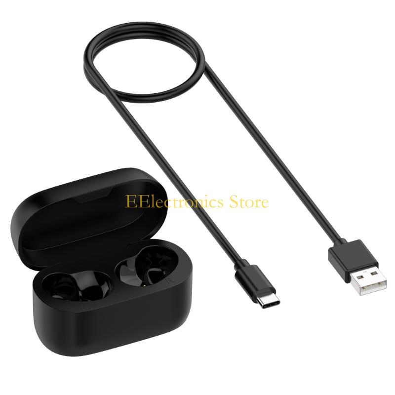 B03C Dustproof Charging Box for Elite75t/Active 75t Wireless Earphones Charging Compartment with USB Type-C Cable Cord