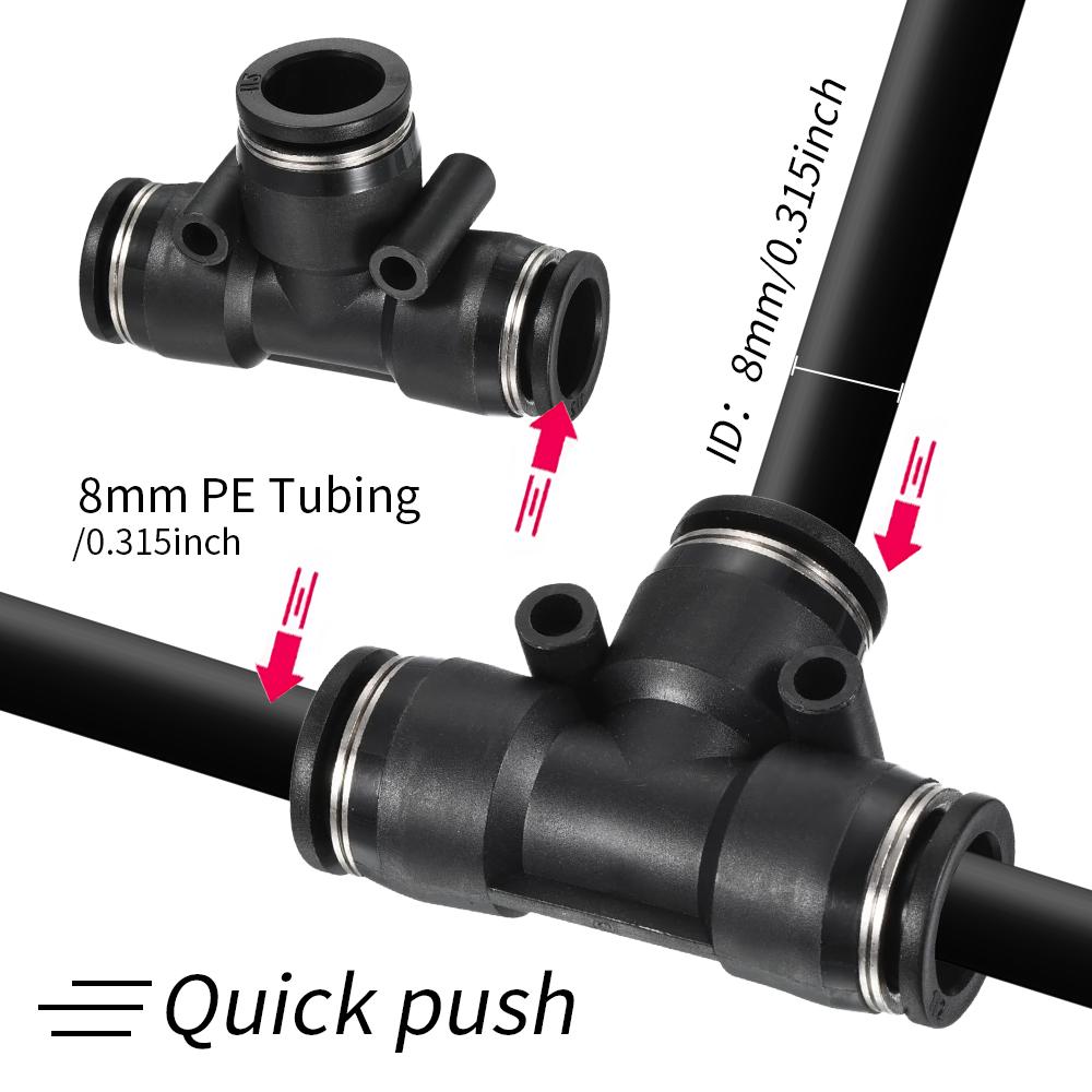 360° Free-bend Misting Nozzle 5-30m 1/4" 4/6mm Garden Misting Cooling System Adjustable Atomizer Sprayer Outdoor Watering Kits