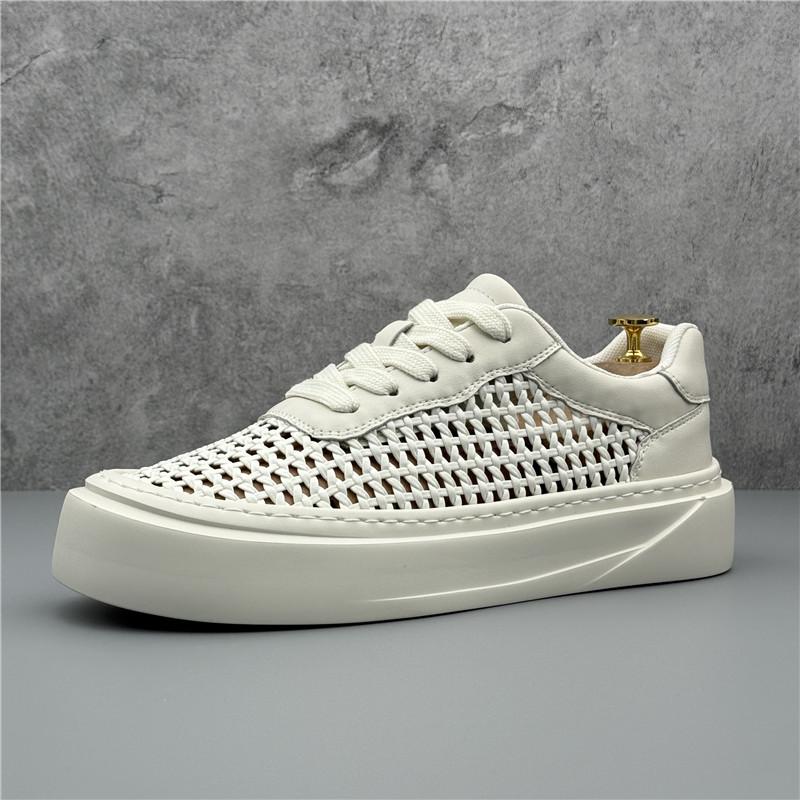 Fashion Summer Fashion New Men's Comfort Air Mesh Breathable Platform Casual Shoes Male White Black Walking Sneaker Flats Loafers