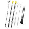 6-Piece Professional Lemonade Stand Kit,Includes 2Pcs Straw Punchers,Muddler,Mixing Spoon And 2 Straw Cleaning Brushes