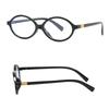 Y2K Retro Oval Frame Anti Blue Light Women's Glasses Sweet Cool Spicy Girl Fashion Leopard Pattern Decorative Glasses