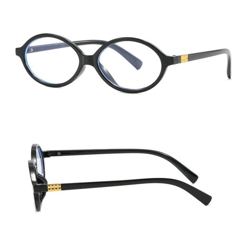 Y2K Retro Oval Frame Anti Blue Light Women's Glasses Sweet Cool Spicy Girl Fashion Leopard Pattern Decorative Glasses