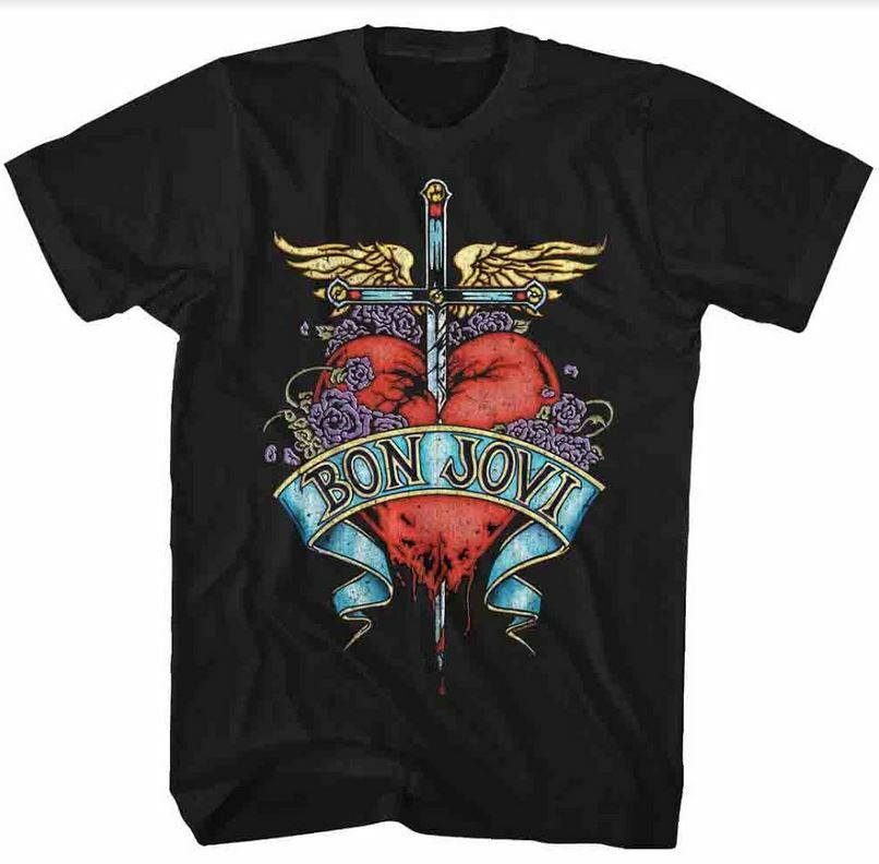 Bon Jovi Greatest Hits Album Cover Men T Shirt Rock Music Merch XXL