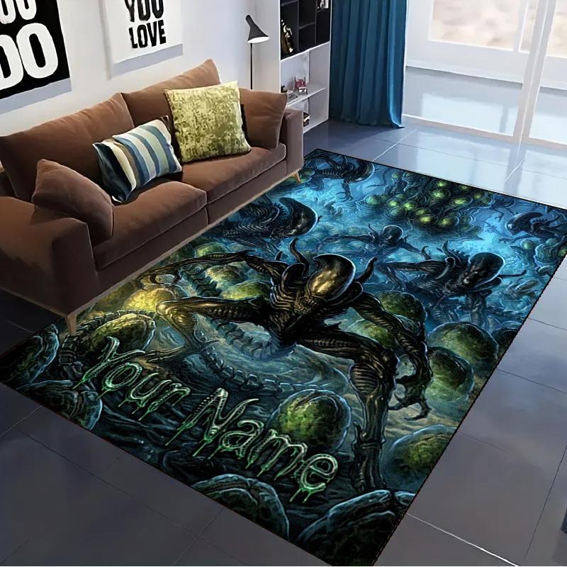 Name Custom Aliens Carpet Rug for Living Room Bedroom Home Sofa Decoration,Kids Play Non-slip Floor Mat
