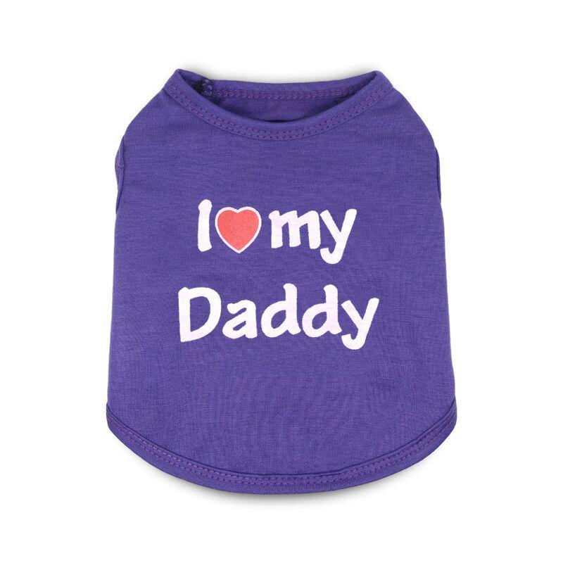 Pet Clothing: Daddy & Mommy Vest for Small Dogs - Spring, Summer, Autumn Styles.