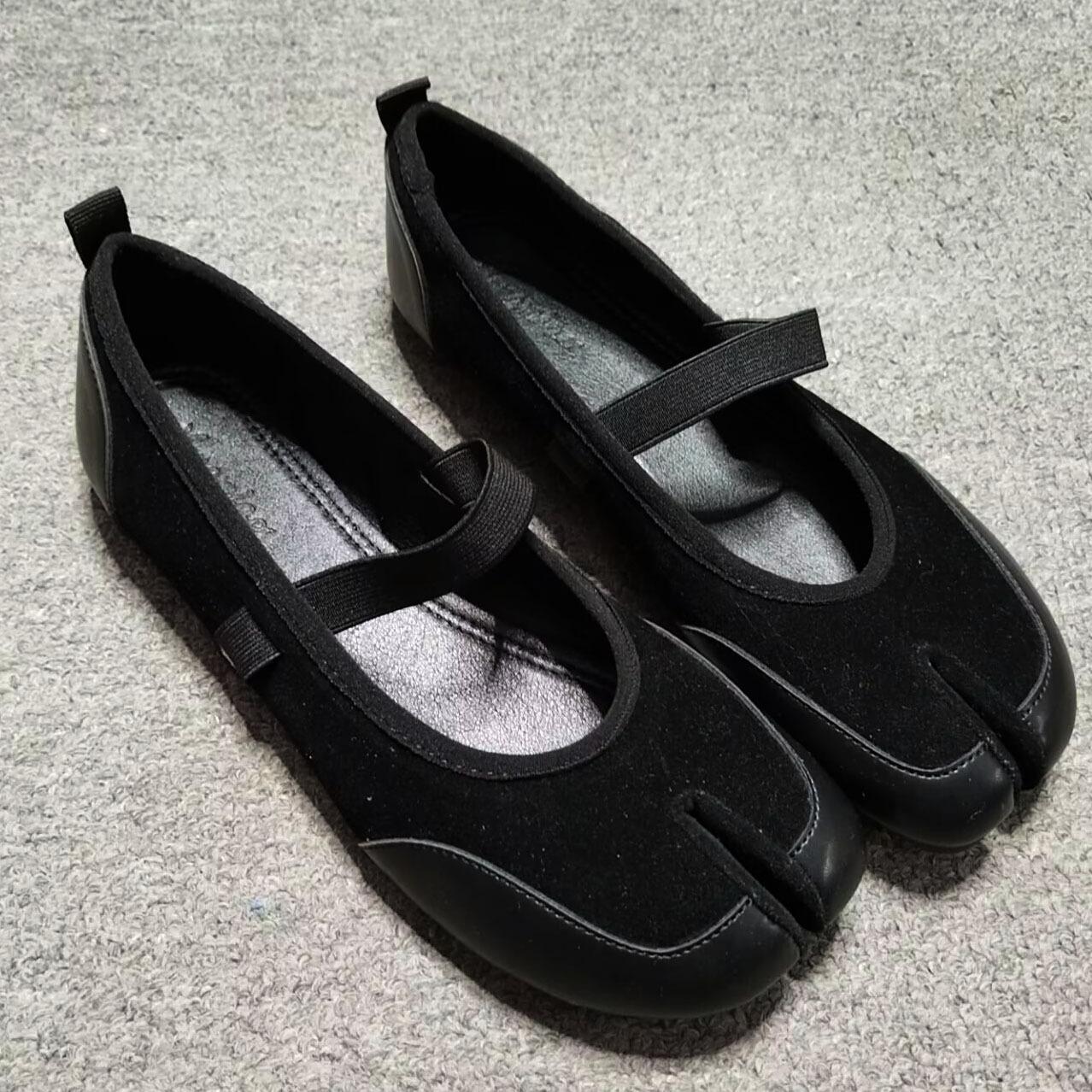 

IPPEUM Tabi Shoes Women Mary Janes Shoes Red 2025 New Ballet Flats Sneakers Tabis 250 чёрный