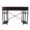 Computer Desk Retro Style Convenient Drawer Versatile Sturdy Structure Office Computer Desk Gaming Study Writing Table