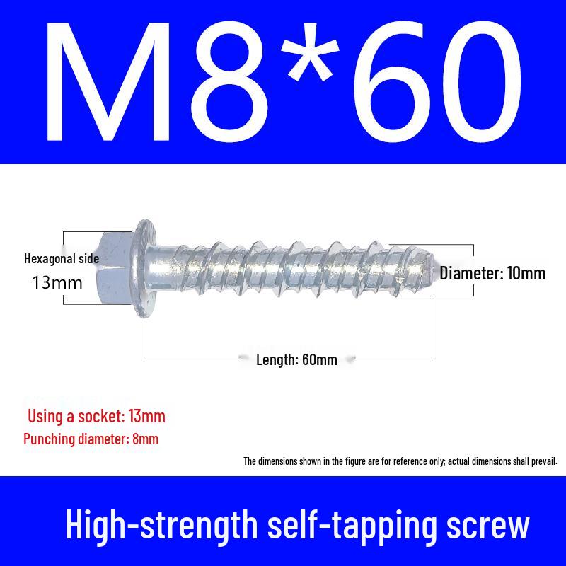 High-Strength Self-Drilling Concrete Anchor Bolt with Self-Anchoring Point and Special Cutting Head