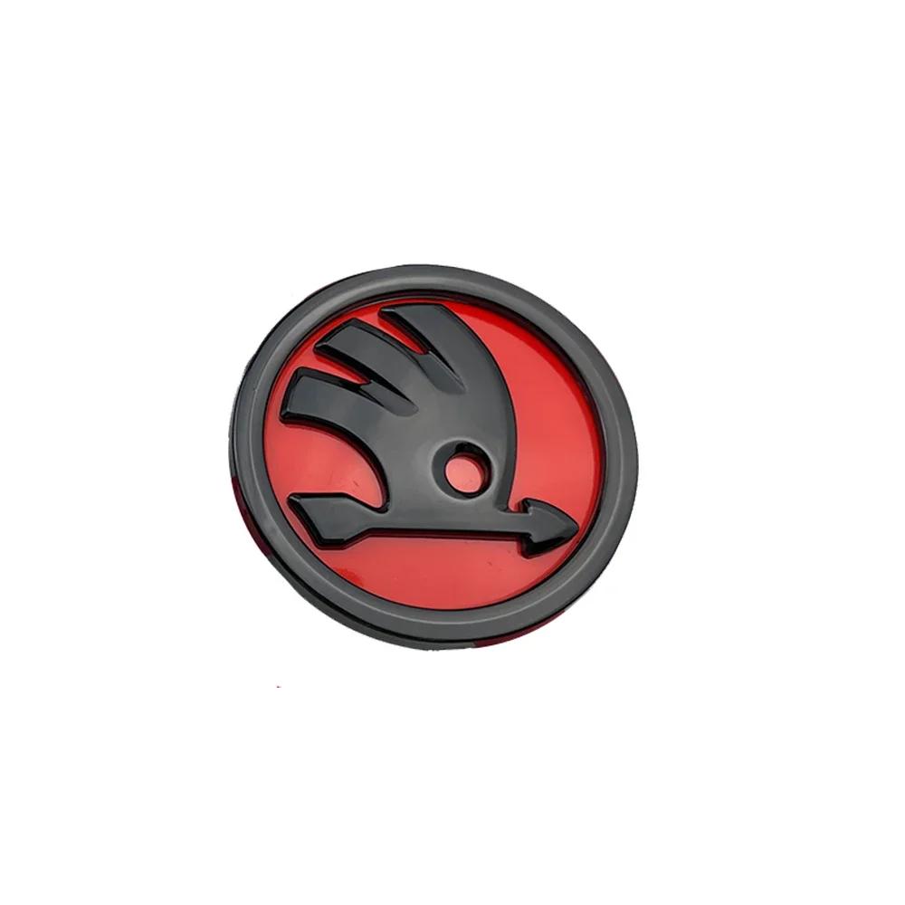 Logo ABS Chrome Black Car Front Hood Emblem Bonnet Badge Rear Trunk Badge For Skoda Octavia Superb Rapid Kodiaq Yeti Karoq Fabia