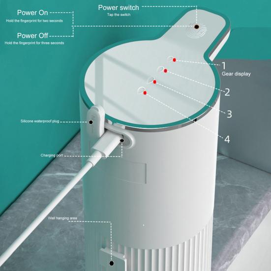 Berührungsloser Flüssigseifenspender IPX5 Wasserdichtes Design 350 ml Fassungsvermögen USB Wiederaufladbar Automatische Hand