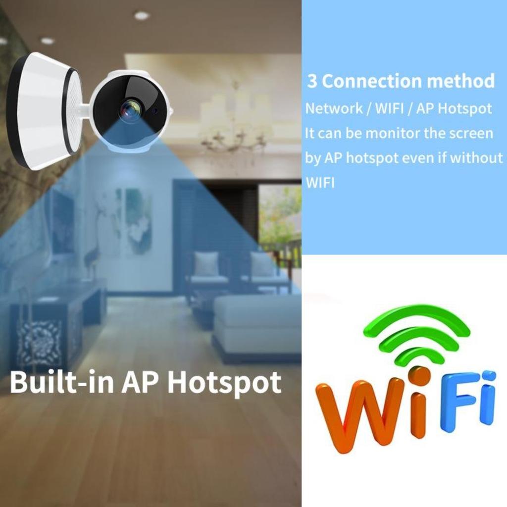 Telecamera WIFI per casa intelligente Telecamera di sorveglianza wireless IP Audio bidirezionale CCTV Pet Baby Monitor Telecamera interna di sicurezza