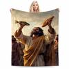 A Jesus Print Keep Warm Keep Warm Holding Food, Perfect for Use In the Living Room and On Bedroom Sofas.