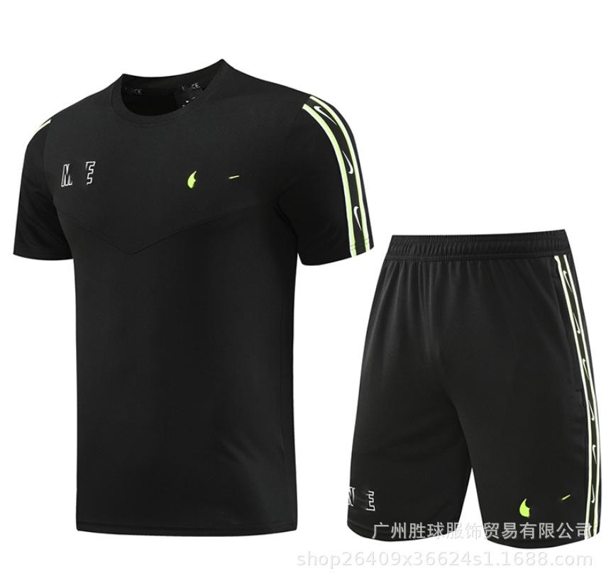 Nk Tuta da Allenamento Pantaloncini a Maniche Corte Casual, Maglia da Calcio, Maglia di Classe, Maglia Sportiva Fitness da Corsa per il Commercio Estero