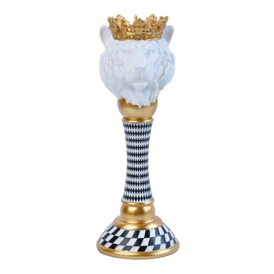 Noir Theory Animal Ornaments, Decorative Painted Resin Modern Style Wine Cabinet Decor, for Living Room Bedroom Office