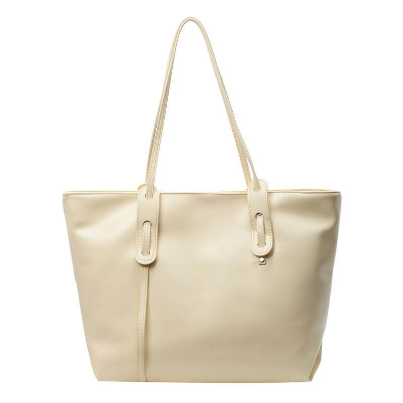 

Large-capacity high-end bag women s new fashionable simple solid color shoulder bag commuter tote bag жёлтый