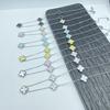 13MM Titanium Steel 5 Flowers Double Sided Shell Star Pattern Shell Lucky Four Leaf Clover Necklace