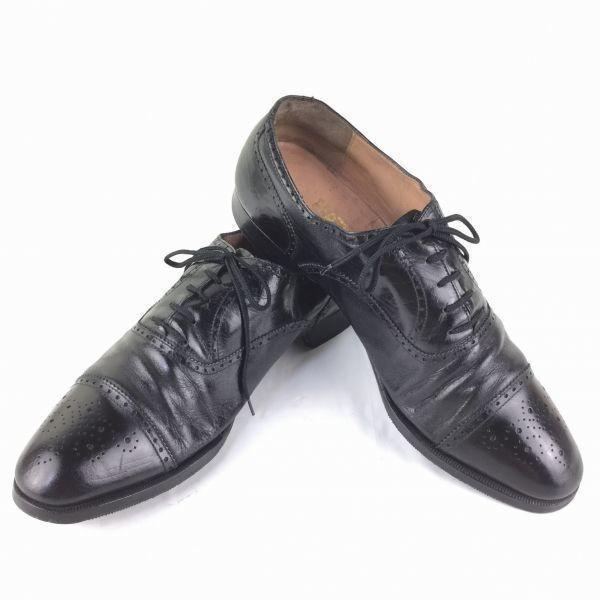 

Salvatore Ferragamo Semi Brogue Business Shoes Black size 10D 27.5-28.0 Men s(USED)