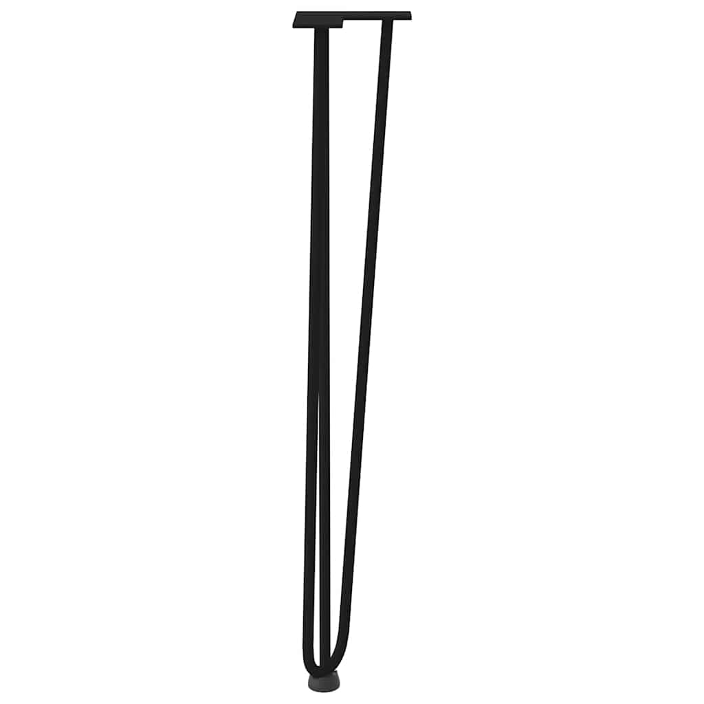 Vidaxl Nogi Do Stołu Hairpin, 4 Szt., Czarne, 72 Cm, Lita Stal