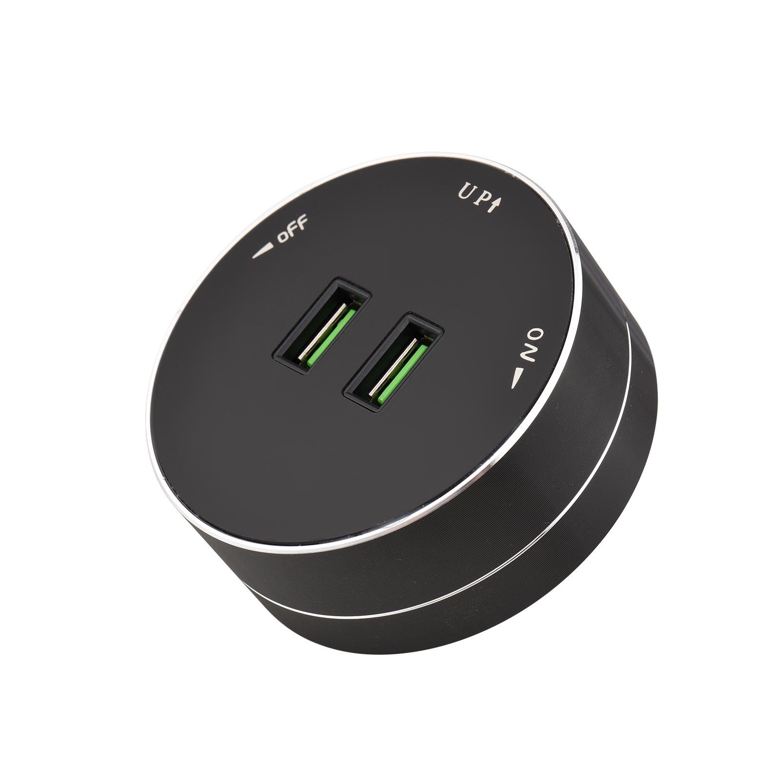 

Трекові розетки Power Track Розетка Електрична мобільна трекова розетка Power Track Adapter для офісу Round & Dual USB & for Second Generation чорний