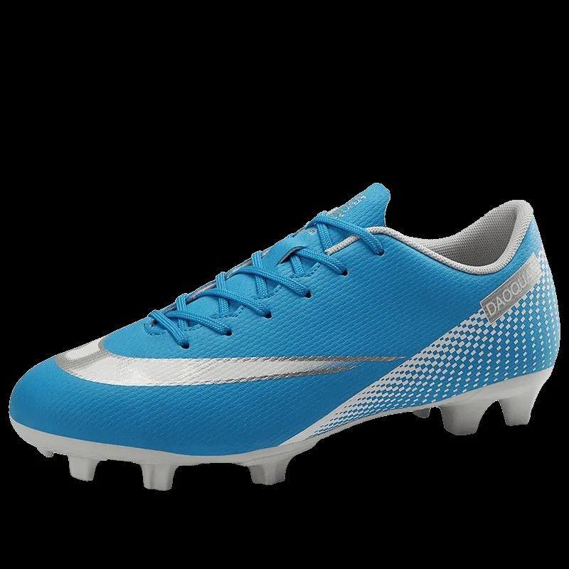 Plus Size Football Shoes Men's High Top Youth Student Competition Training Shoes Artificial Turf Long Spike Basketball Shoes