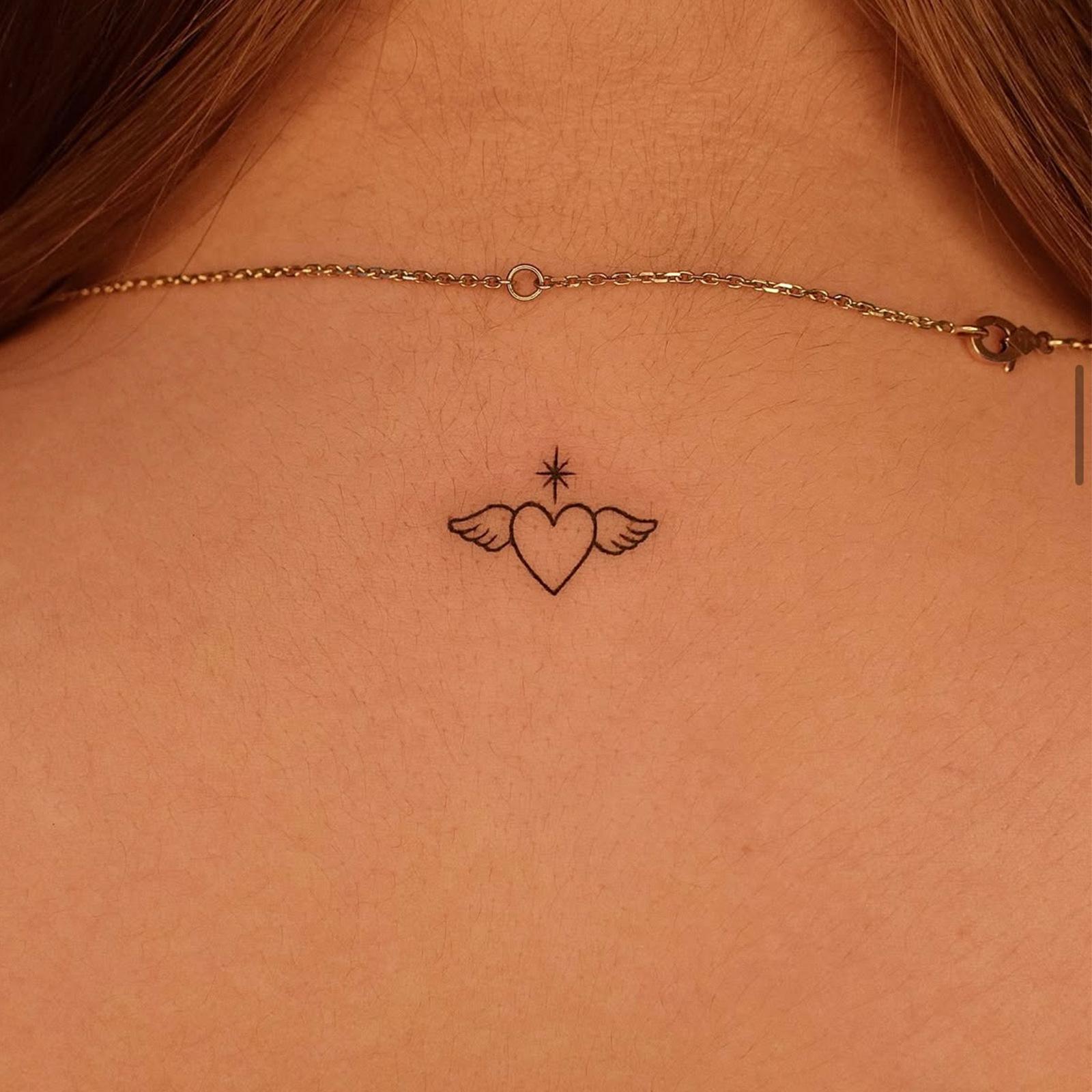 Glow Makeup Unisex Cute Little Fresh Love Little Wings Tattoo Sticker High Sense Tattoo Sticker