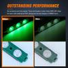 Nilight 8PCS Truck Pickup Bed Light 24LED Green Cargo Rock Lighting Kits with Switch for Van Off-Road Under Car Side Marker Foot Wells Rail, 2 Years