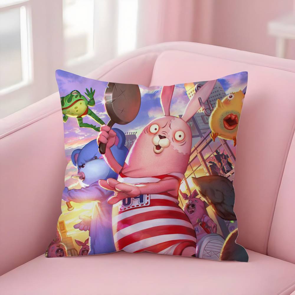 Anime U-Usavich Pillow Case Sofa Short Plush Double-sided HD Printing Room Home Office Gift Cushion Cover