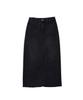 SALON DE YOHN Straight Denim Long Skirt_ Dark Gray