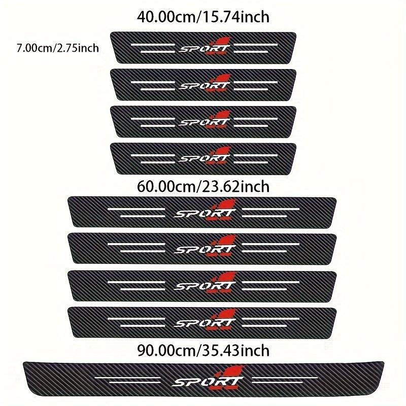 9PCS Car Door Sills Guards Stickers Film Anti Scratch Carbon Fiber Protector Scuff Pedal Cover Auto Accessories
