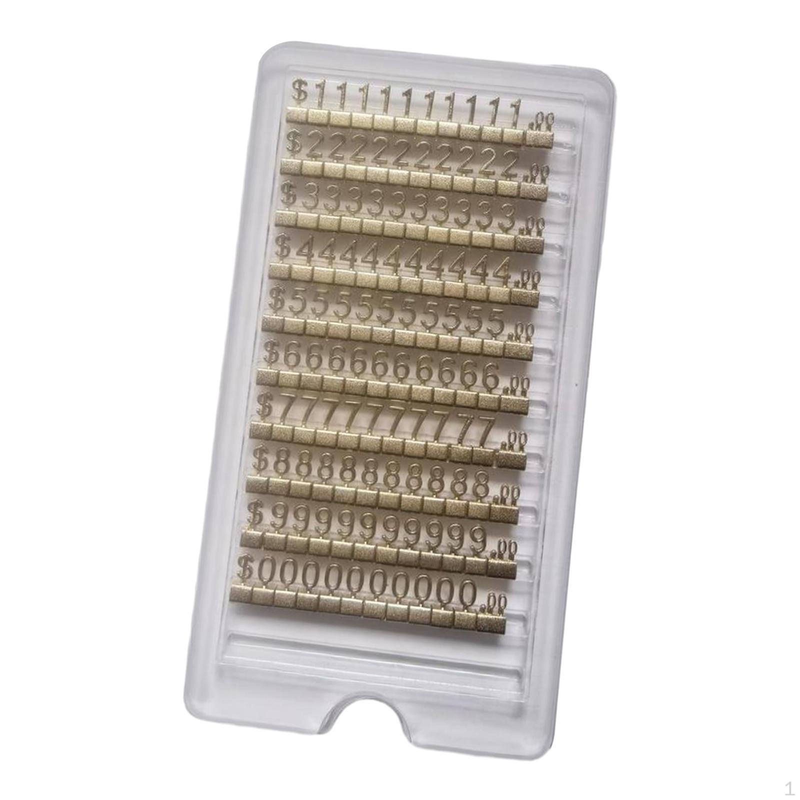 

10 Pack Metal Price Marker Labels 3D Zinc Alloy Display Blocks for Jewelry Store Accessories Style B