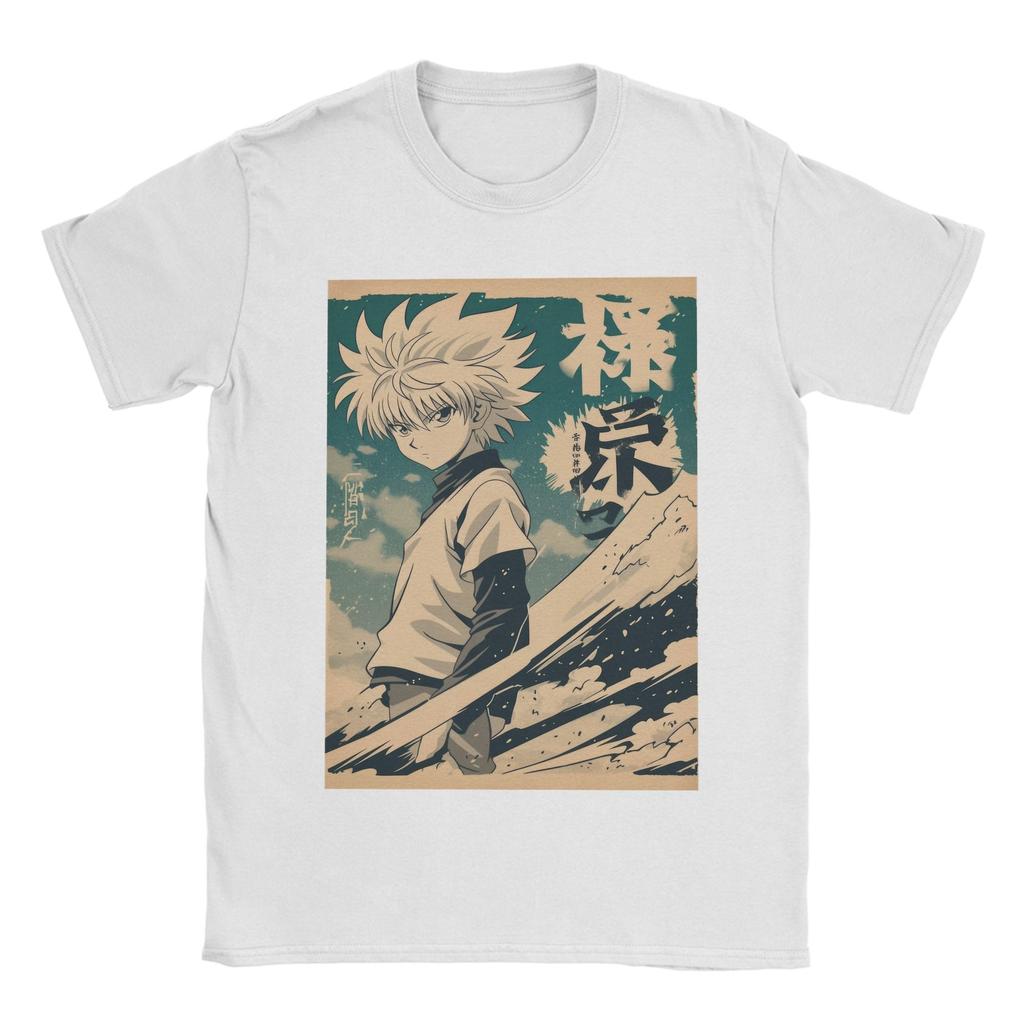 Killua Hunter X Hunter 2026 Summer Mens Tshirt Cotton Retro Tshirt Mens Womens Fashion Pure Cotton Tshirt Street Wear Y2K