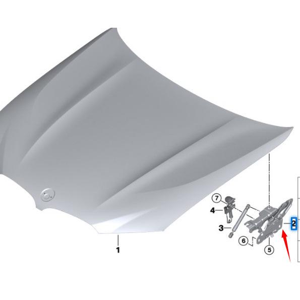 Bisagra de Capó BMW X3 G01/X4 G02 - Modelos 41617475791, 41617475792