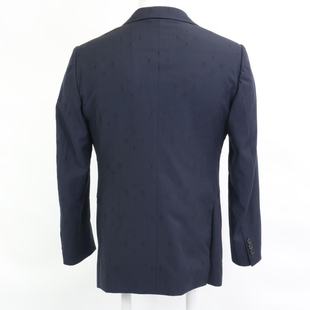 Louis Vuitton Domestically Authorized RM241FY68HQFJ8E 1ABNPU 24 Striped Single Breasted Wool Pont Neuf Jacket 48 NavyUsed