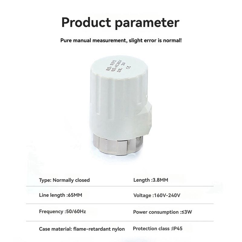 AEE4-230V Normally Open Actuator Driven Head, M30 X 1.5Mm Electric Floor Heating TRV Constant Temperature Radiator