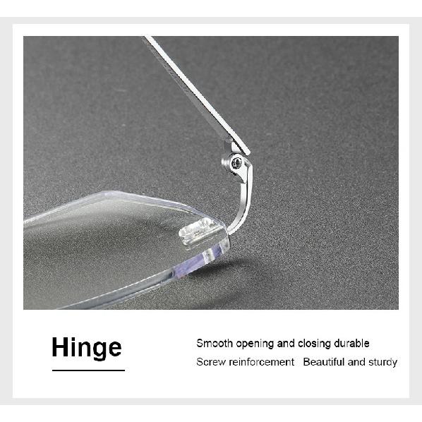 Men Ultralight Pure Titanium Frameless Eyeglasses Women Blue Light Blocking Business Glasses Prescription Myopia Reading Eyewear