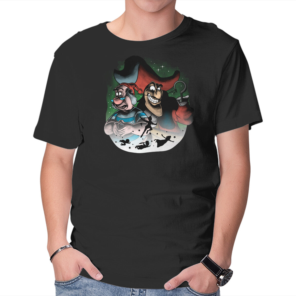 Unisex Crew Neck T-Shirt Pirate Villain Graphic Short Sleeve Casual Tee XXL