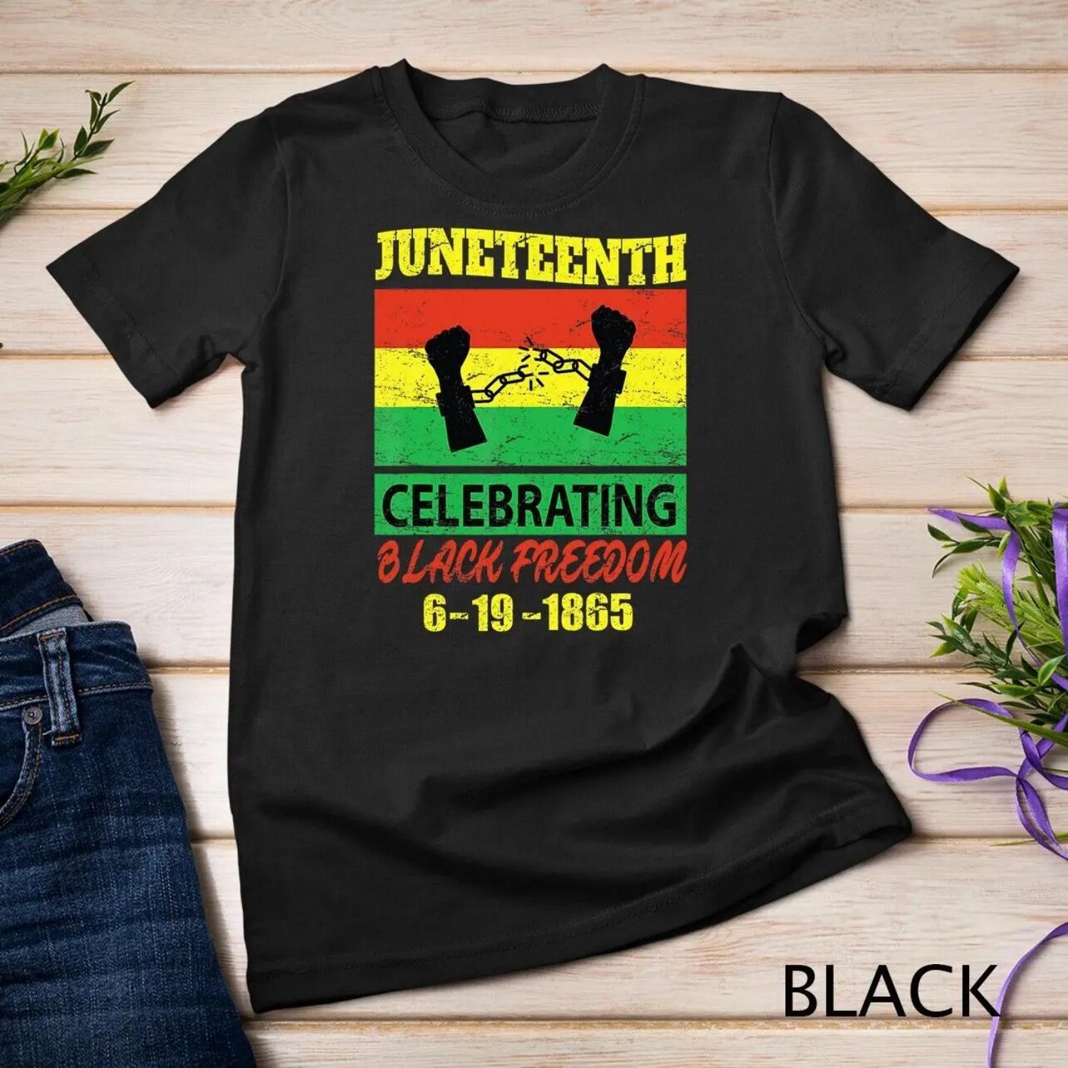 Juneteenth celebrating black freedom 1865 flag T Shirt S