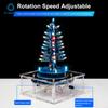 Árbol de Navidad de Luz Fluida LED Colorido 3D Kit Electrónico DIY CC 5V Caja de Música Giratoria Micro USB Práctica de Soldadura Proyecto de Navidad