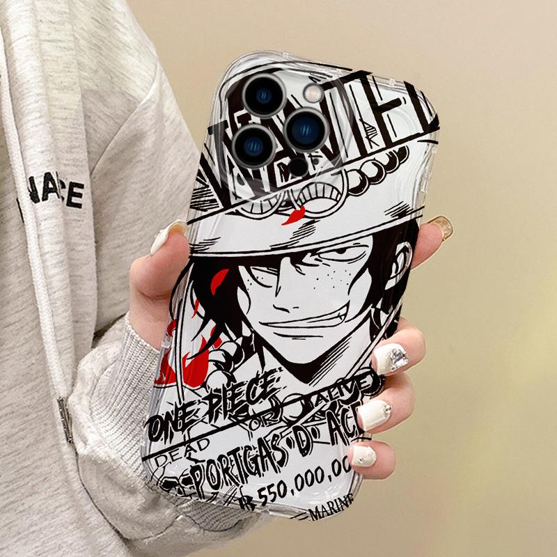 O-One Pieces Ace Nami Anime Phone Case For iPhone 16 Pro Max Case 15 14 13 12 11 8 7 Pro X XR XS Max Dustproof Transparent Cover iPhone 8G 7G