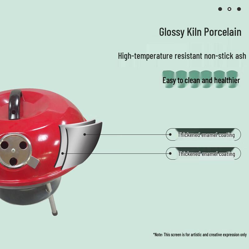 Zhishi 14-inch Portable BBQ Grill