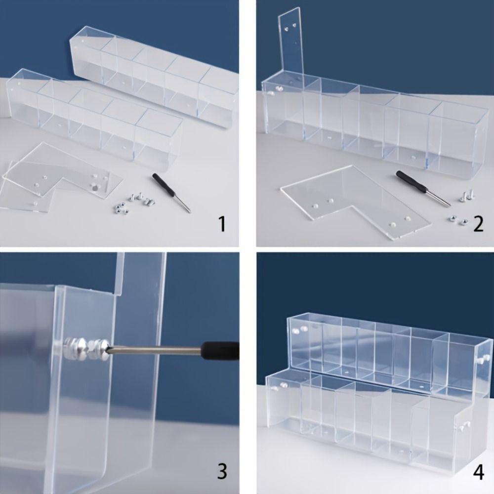 Transparent Mark Pen Holder 2/3/4/5/6 Layer Makeup Brush Holder Brush Storage Rack  Stationery Shop