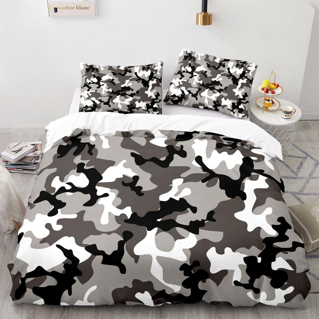 Camouflage Bed Set Combat Army Doona Quilt Duvet Cover Single Double Queen Size