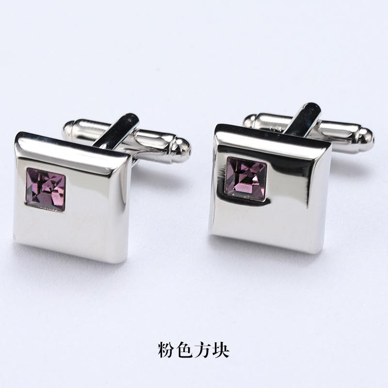 Gift Box Men'S Suit French Cufflinks Sleeve Nails Shirt Buckles Women'S Cuff Buckles Long White Strip Crystal Cuffs