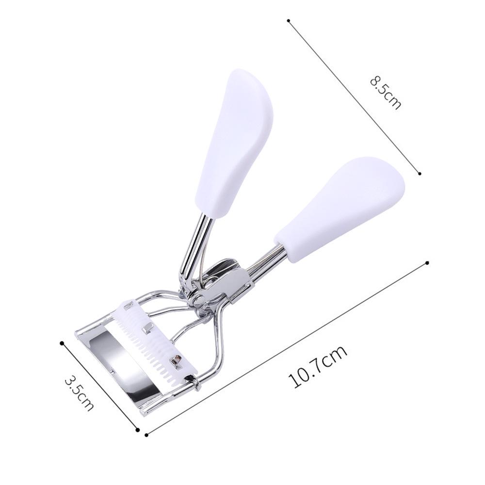 Portable Stainless Steel Eyelash Curler with Comb and Wide-Angle Curling Tool