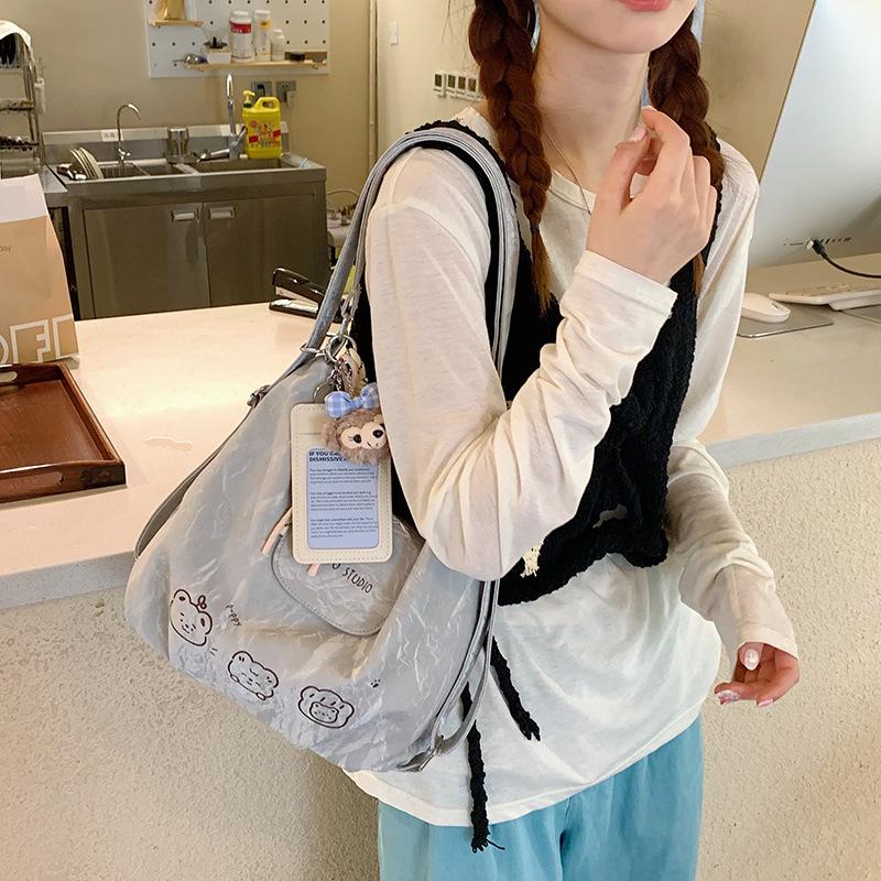Fashion new large-capacity bag women's versatile niche design shoulder bag casual fresh girl tote bag